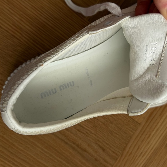 Miu Miu Women's Mesh Platform Low Top Sneakers, size 41 - Picture 5 of 5